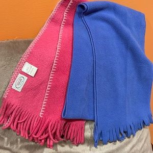 3 for $15 Talbots  pink scarf & periwinkle scarf fleece